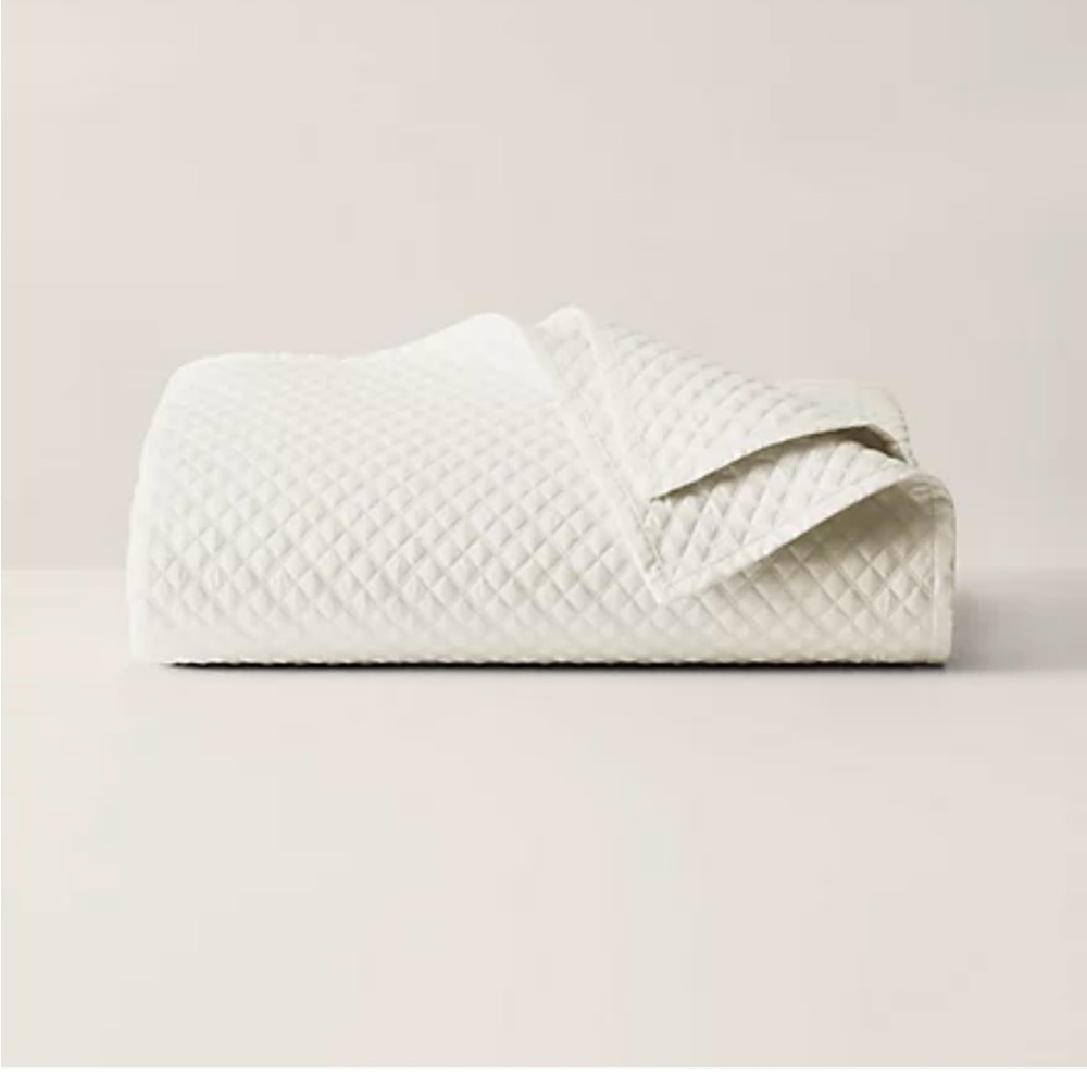 Ralph lauren argyle quilt king coverlet with 2 matching king shams
